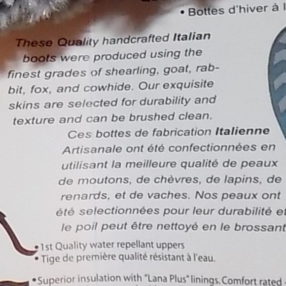 New Pajar Eva leather/ fur boot made in Italy EU 38, US 7.5 - Picture 5 of 13